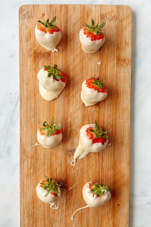 white chocolate strawberries