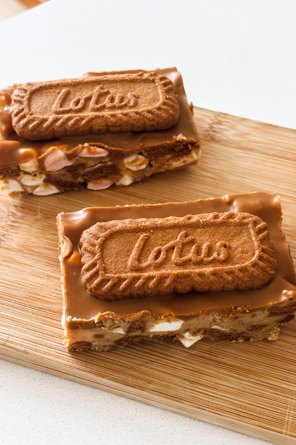 biscoff rocky road no bake recipe with white chocolate