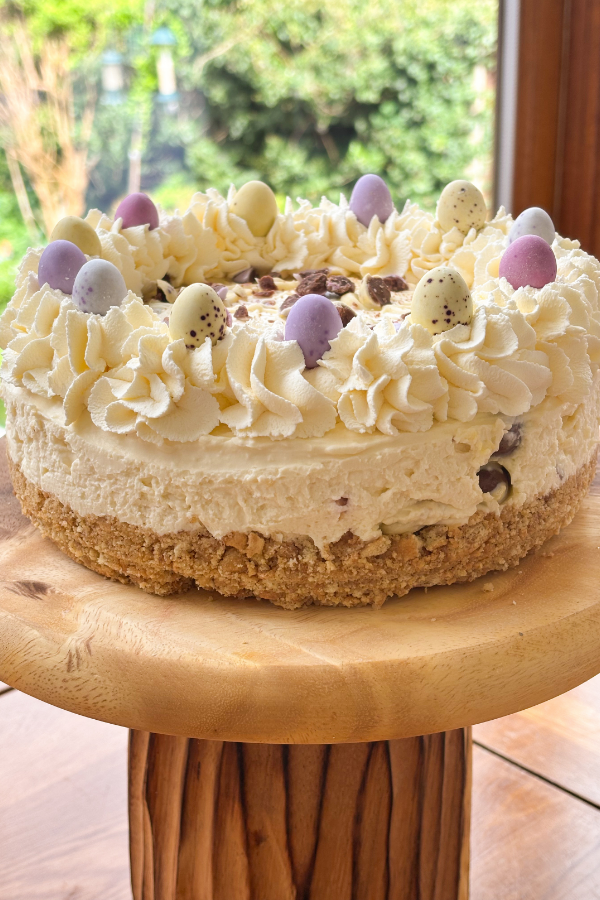 Easy No Bake Easter Cheesecake (with Mini Eggs)