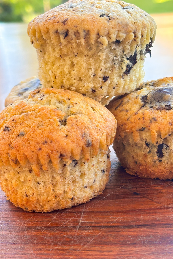 banana and chocolate chip muffins