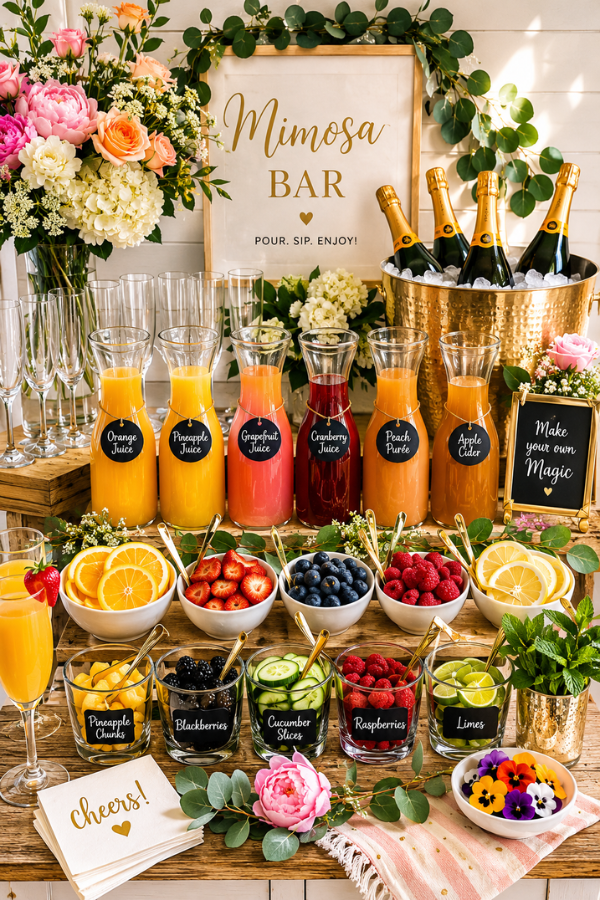 how to make a full mimosa bar