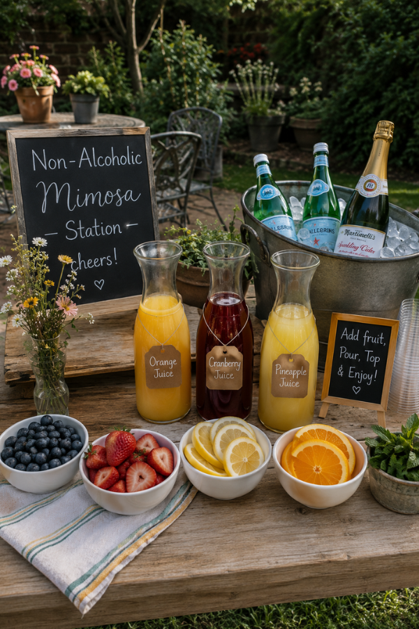 non alcoholic mimosa bar