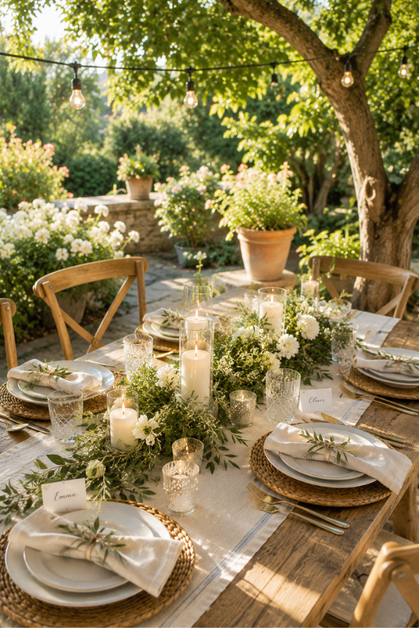 outdoor table setting for summer