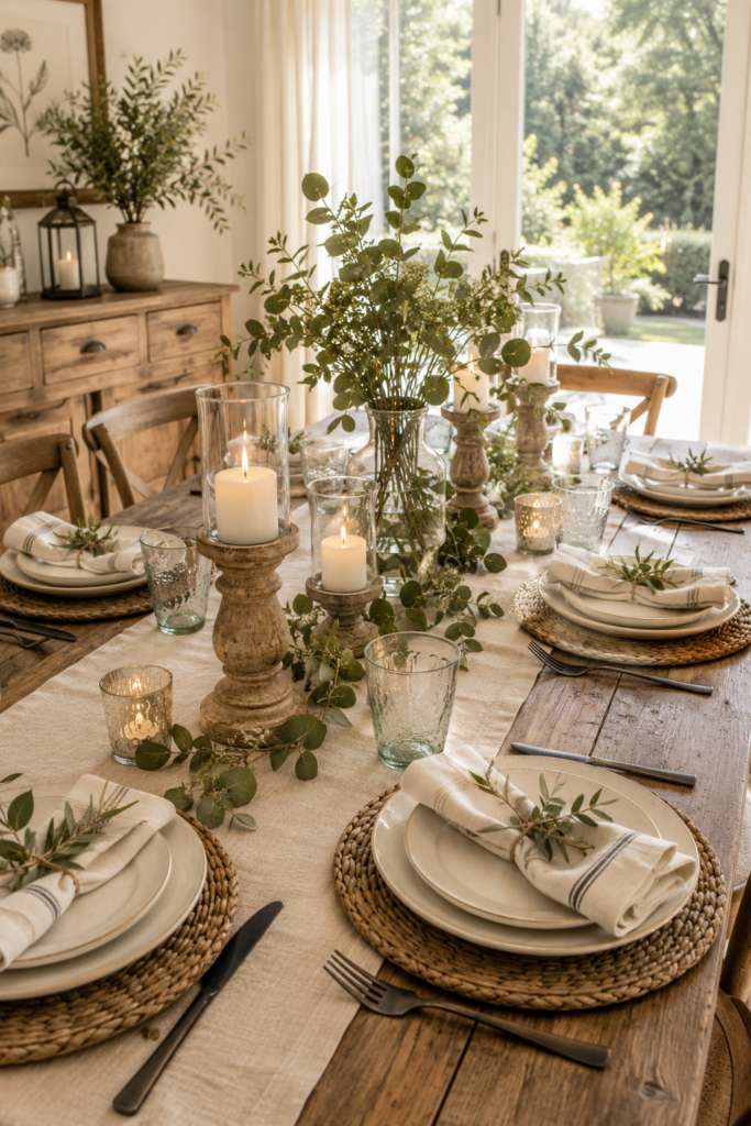 rustic farmhouse table setting